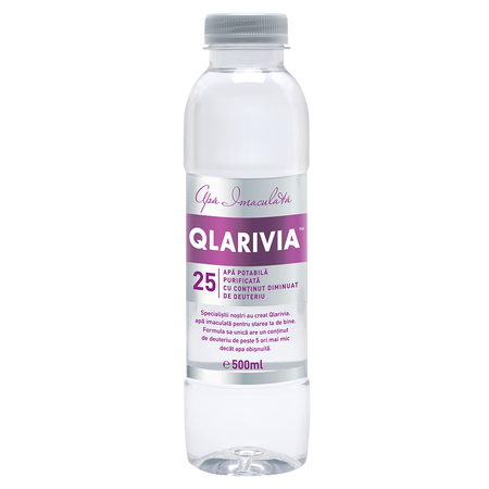 Apa cu continut redus de deuteriu Qlarivia, 25 ppm, 500 ml, Mecro System