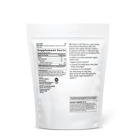 Vitamina C 500 Mg Masticabila 415992, 60 Caramele, GNC 647972
