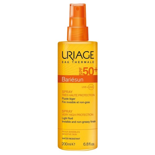 Spray de protectie solara pentru fata si corp cu SPF 50+ Bariesun, 200 ml, Uriage