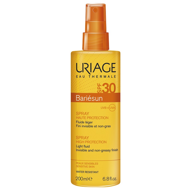 Spray de protectie solara pentru fata si corp cu SPF 30 Bariesun, 200 ml, Uriage