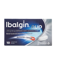 Ibalgin Duo, 400 mg/100 mg, 10 comprimate filmate, Sanofi