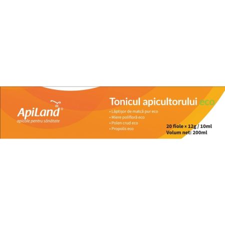 Tonicul apicultorului Bio, 20 fiole, Apiland 700902