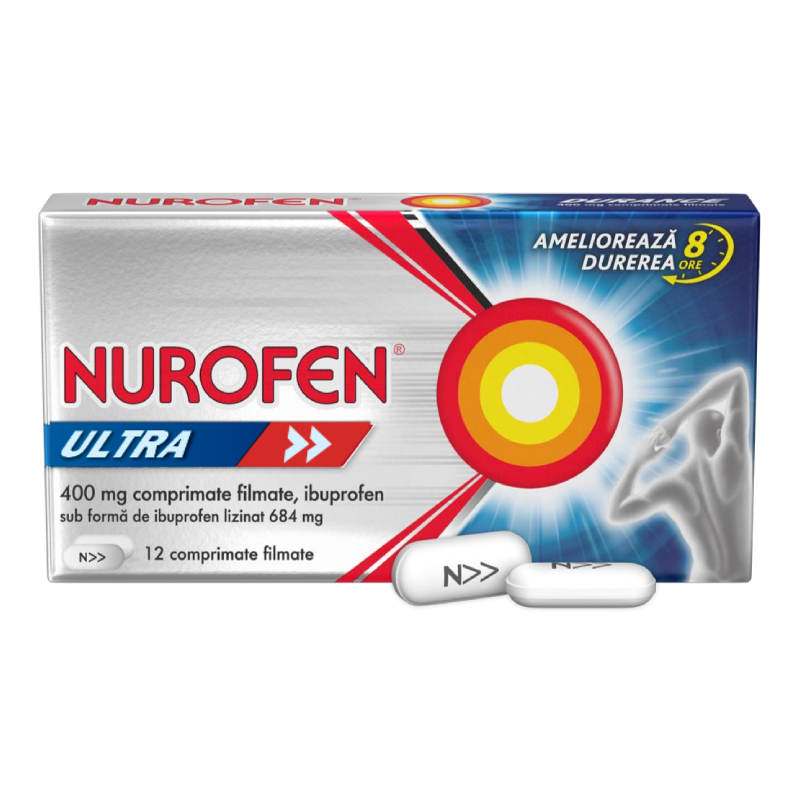 Nurofen Ultra, 400 mg, 12 comprimate filmate, Reckitt Benckiser Healthcare