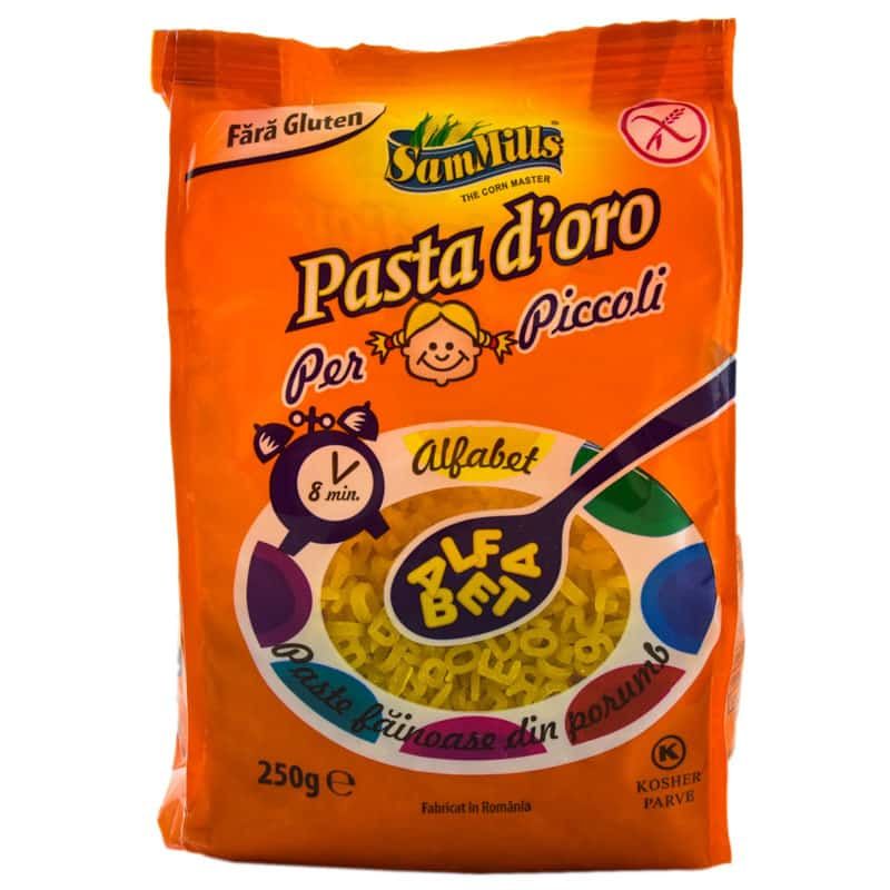 Paste din porumb fara gluten ALFABET Pasta D'oro, 250g, Sam Mills