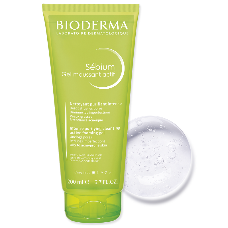 Gel spumant activ Sebium, 200 ml, Bioderma