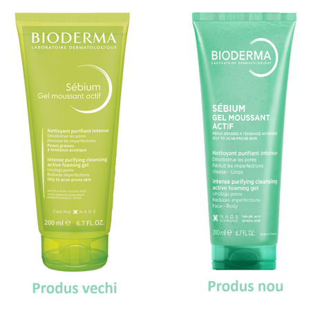 Gel spumant activ pentru fata si corp Sebium 25, 200 ml, Bioderma 675270