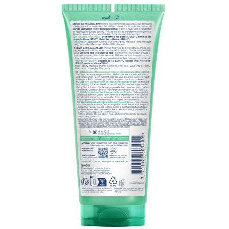 Gel spumant activ pentru fata si corp Sebium 25, 200 ml, Bioderma 675271