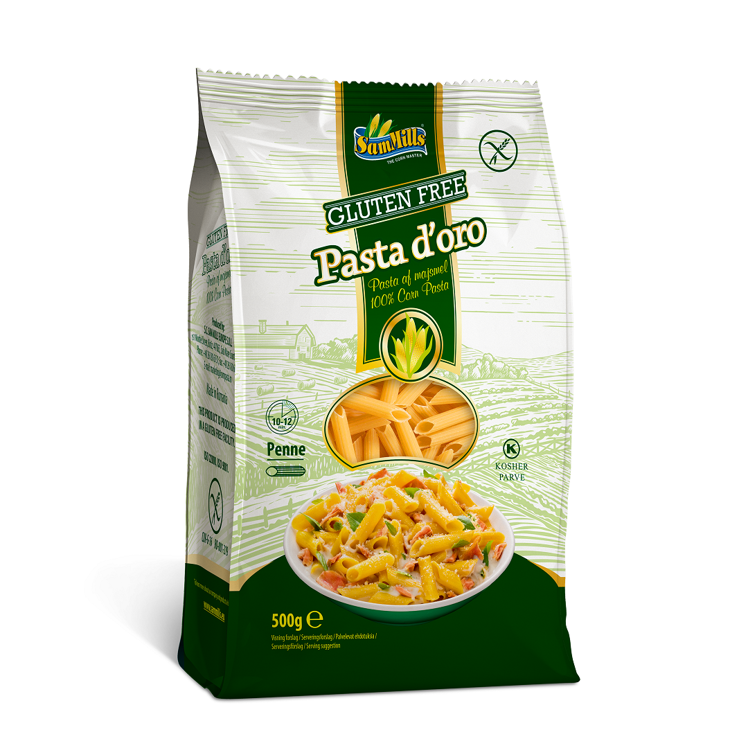 Paste din porumb fara gluten (pene) Pasta D'oro, 500g, Sam Mills