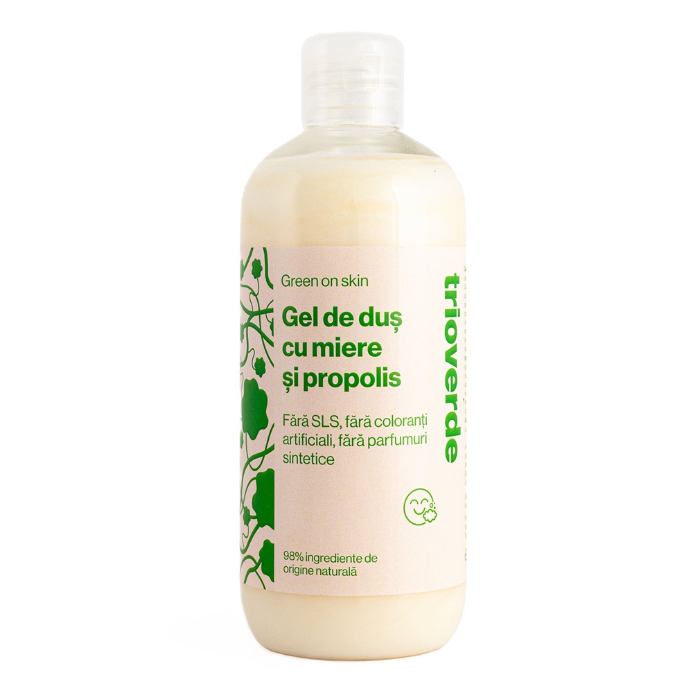 Gel de dus cu miere si propolis, 300 ml, Trio Verde
