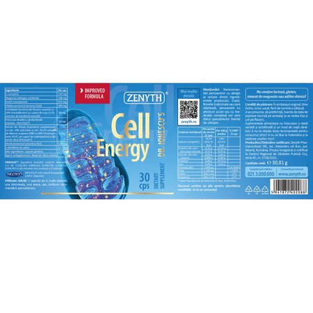 Cell Energy Dr. Ionescu’s, 30 capsule, Zenyth 702916