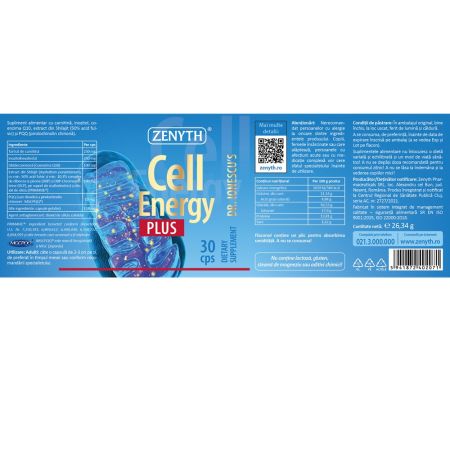 Cell Energy Plus Dr. Ionescu's, 30 capsule, Zenyth 702954