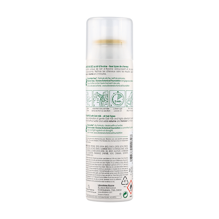 Sampon uscat cu lapte de ovaz, 150 ml, Klorane 537407