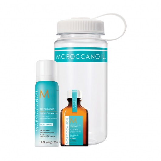 Set Sampon uscat pentru par deschis la culoare, 65 ml + Ulei tratament pentru par deschis la culoare, 25 ml,  Moroccanoil