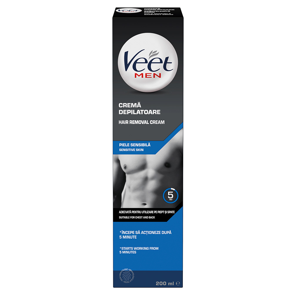 Crema depilatoare pentru barbati, 200 ml, Veet Men