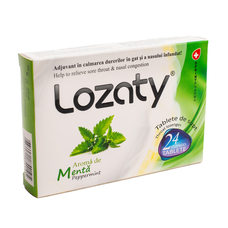 Lozaty cu aroma de menta, 24 tablete, Sprint Pharma
