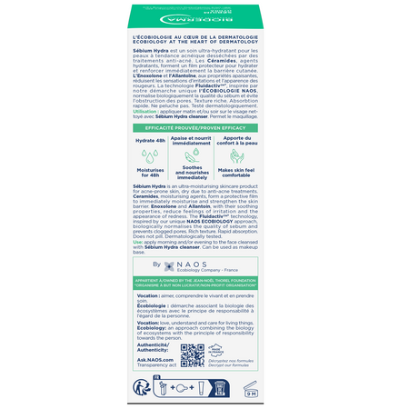 Crema de fata hidratanta Sebium Hydra 25, 40 ml, Bioderma 675281