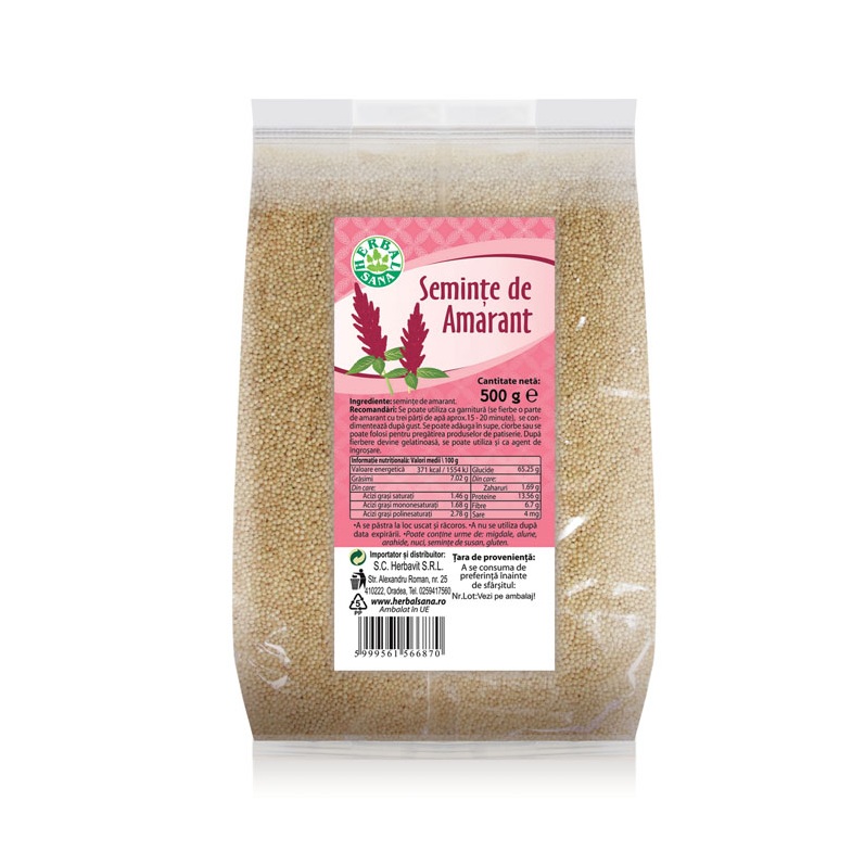 Seminte de Amarant, 500 g, Herbavit