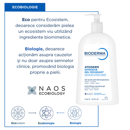 Gel spumant Atoderm Intensive, 1L, Bioderma 752688