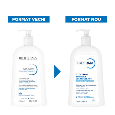 Gel spumant Atoderm Intensive, 1L, Bioderma 752697