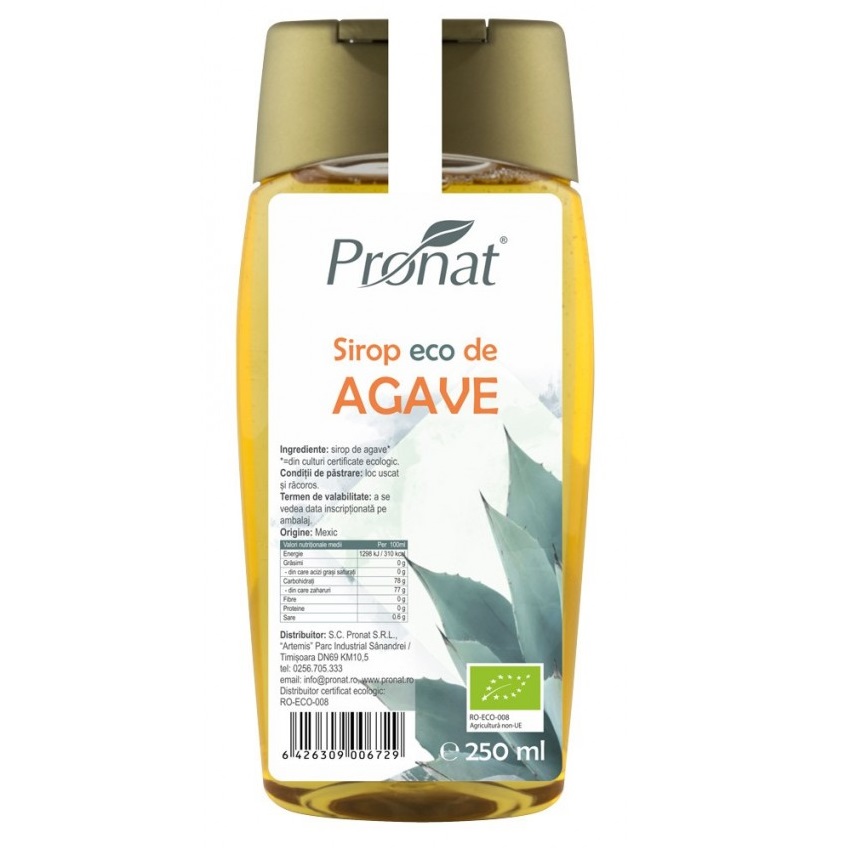 Sirop eco de agave, 250 ml, Pronat