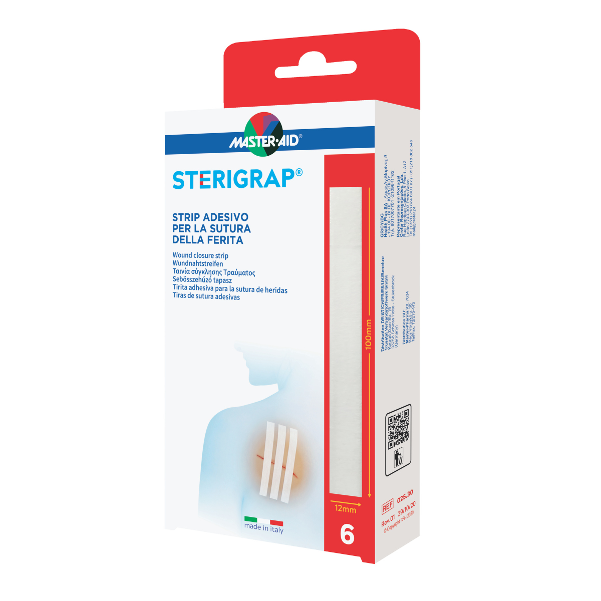 Plasture pentru sututarea ranii Sterigrap Master-Aid, 100 x 12 mm, 6 bucati, Pietrasanta Pharma
