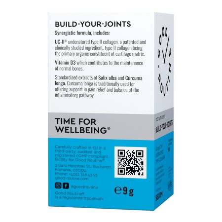 Supliment articulatii Build Your Joints Good Routine, 30 capsule, Secom 710740