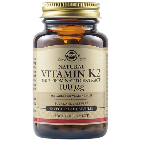 Vitamina K2 100 ug, 50 capsule vegetale, Solgar