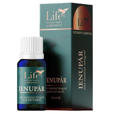 Ulei esential integral de ienupar Life, 10 ml, Bionovativ