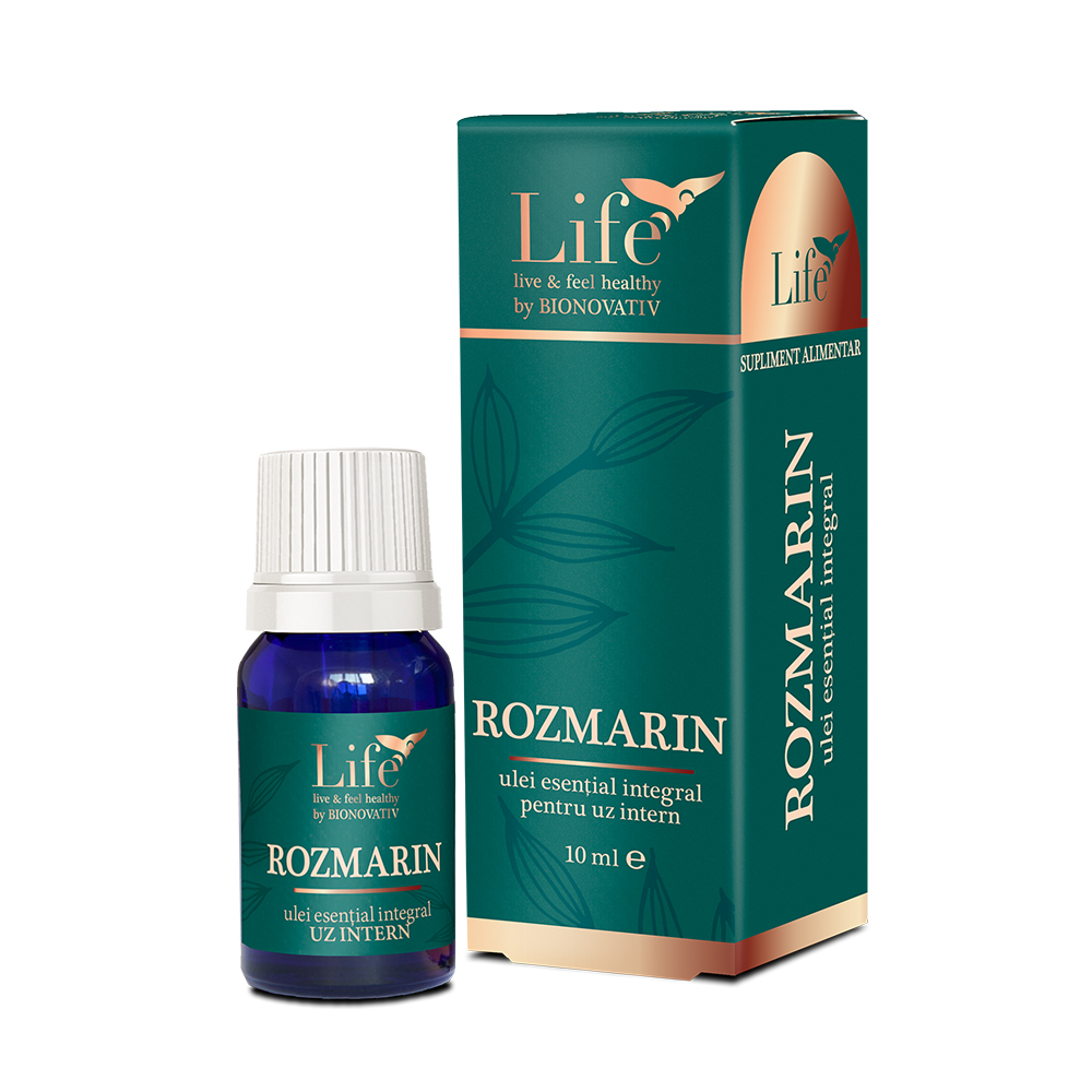 Ulei esential integral de rozmarin, 10 ml, Bionovativ 