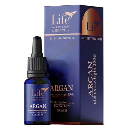 Ulei de argan extravirgin 100%, 10 ml, Bionovativ