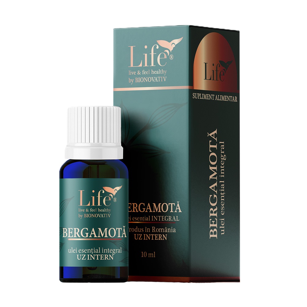 Ulei esential integral de bergamota, 10 ml, Bionovativ 