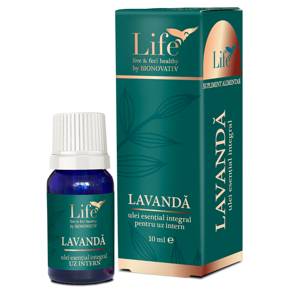 Ulei esential integral de lavanda Life, 10 ml, Bionovativ