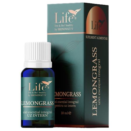 Ulei esential integral de lemongrass, 10 ml, Bionovativ
