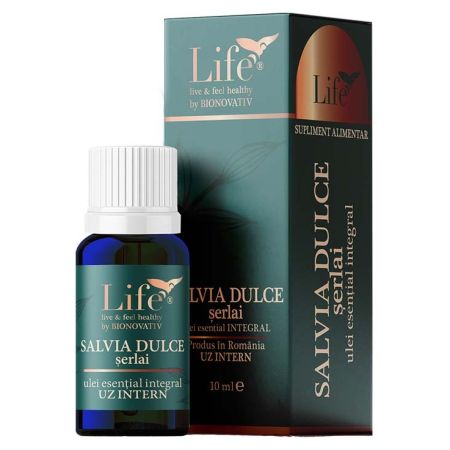 Ulei esential de salvie dulce, 10 ml, Bionovativ 
