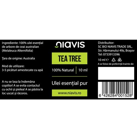 Ulei esential de tea tree, 10 ml, Niavis 601698