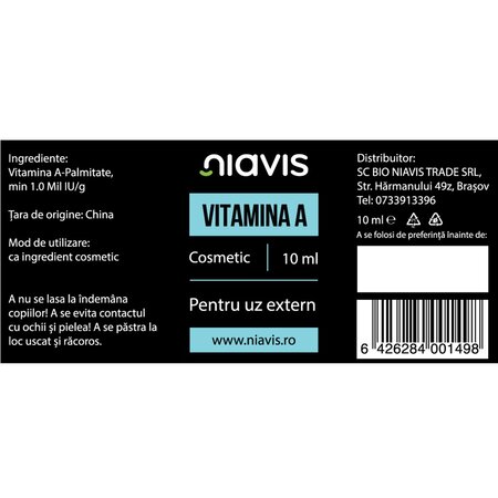 Vitamina A, 10 ml, Niavis 601704