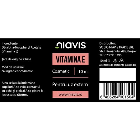 Vitamina E, 10 ml, Niavis 601707