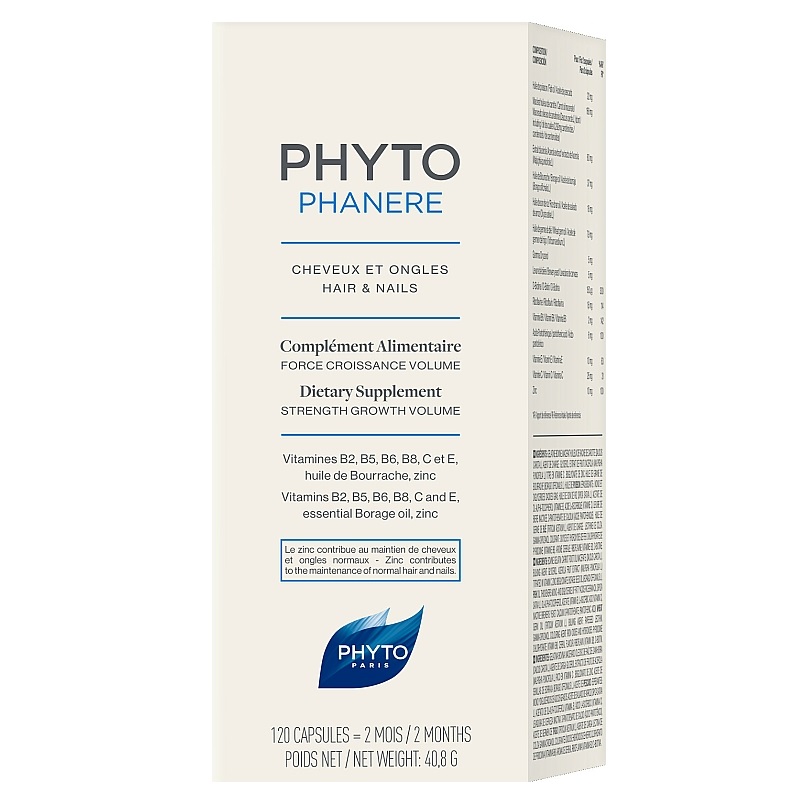 Supliment pentru par si unghii Phytophanere, 120 capsule, Phyto