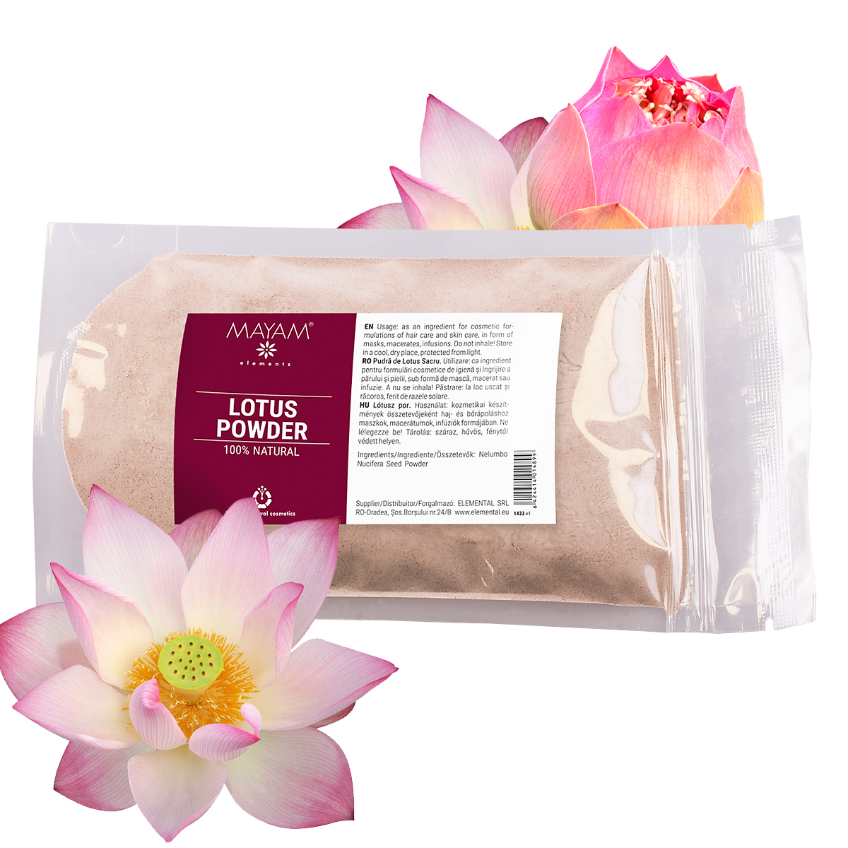 Pudra lotus sacru (M - 1433), 100 g, Mayam