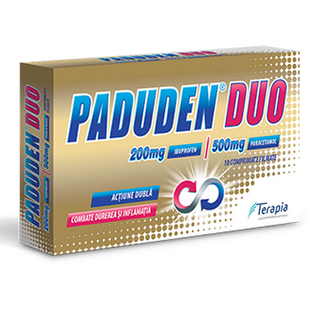 Paduden Duo, 200 mg/500 mg, 10 comprimate filmate, Terapia