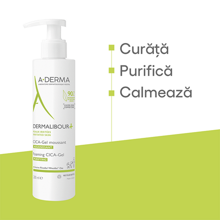 Gel spumant anti-iritatii Dermalibour+ Cica, 200 ml, A-Derma 536065