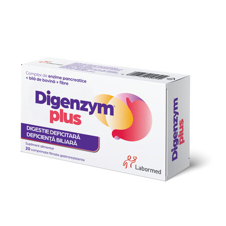 Digenzym plus, 20 comprimate filmate, Labormed 617262