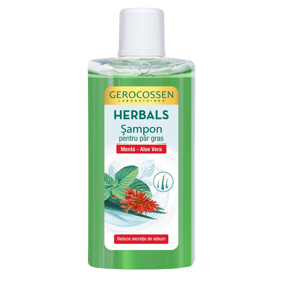 Sampon pentru par gras Herbals, 300 ml, Gerocossen