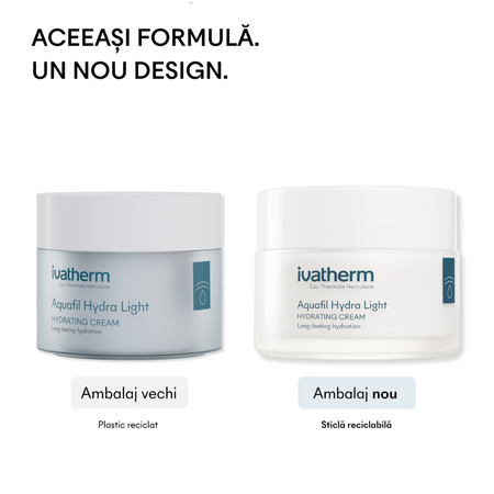 Crema hidratanta pentru piele normal-mixta Aquafil Hydra Light, 50 ml, Ivatherm 740019