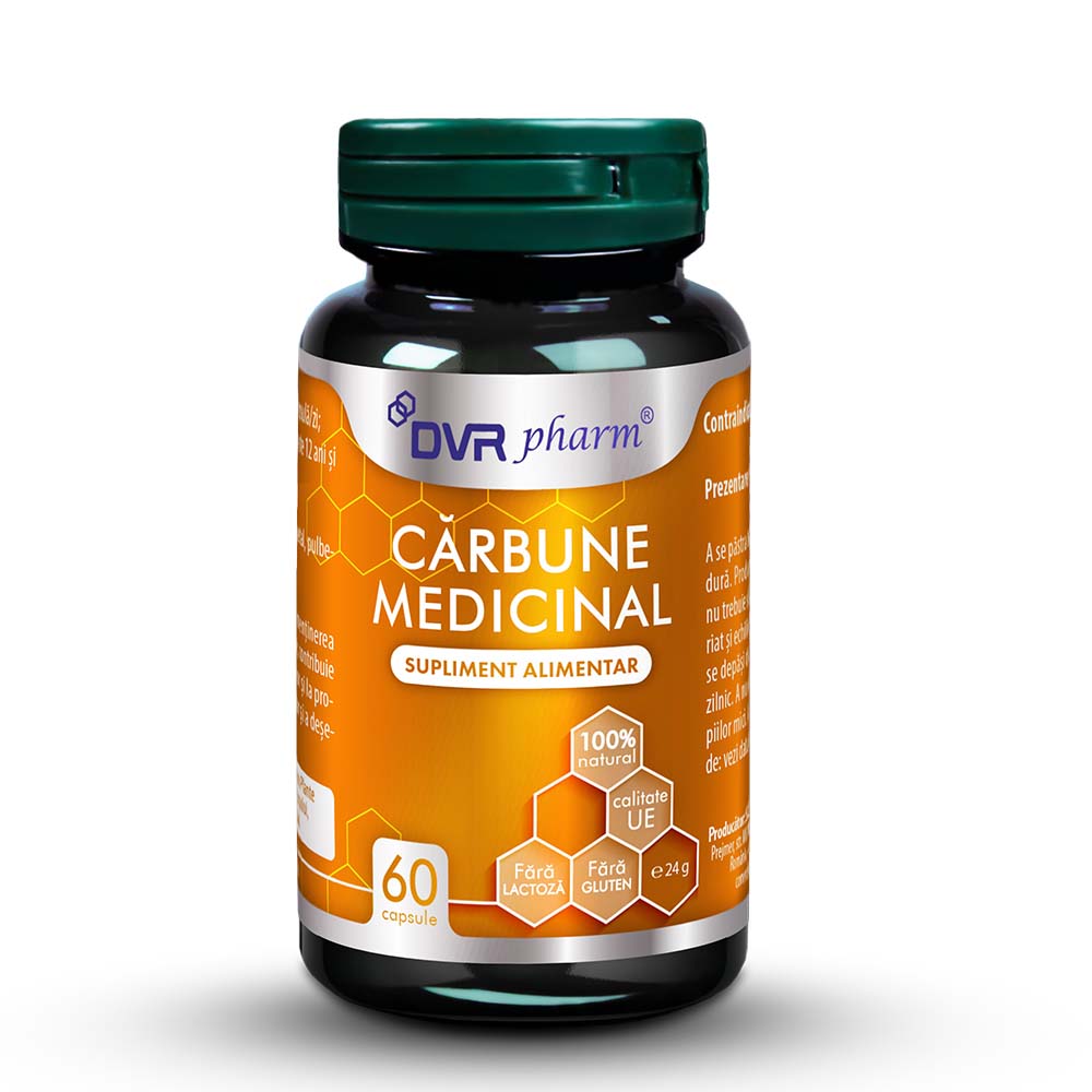 Carbune medicinal, 60 capsule, Dvr Pharm 