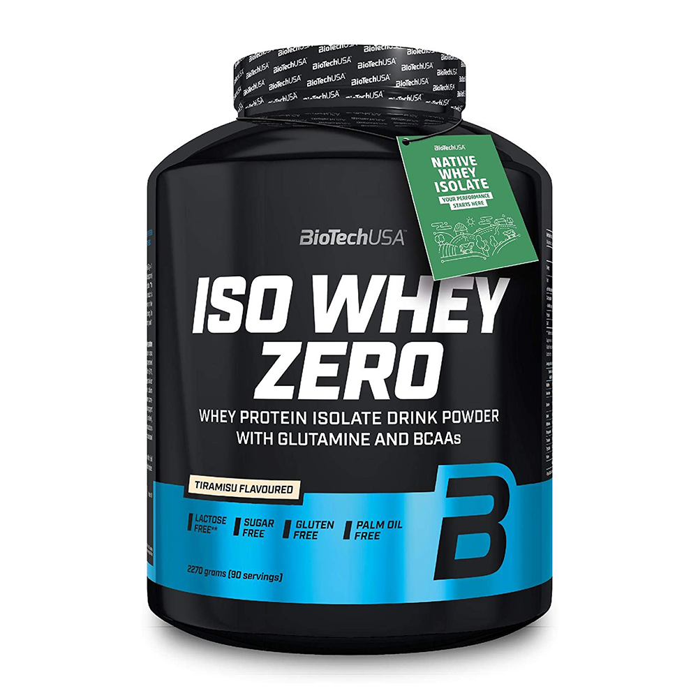 Pudra proteica Iso Whey Zero cu aroma de tiramisu, 2270 g, BiotechUsa