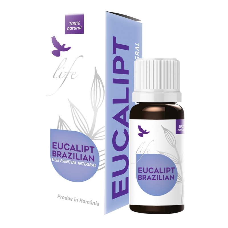 Ulei esential integral de Eucalipt Brazilian Life, 10 ml, Bionovativ