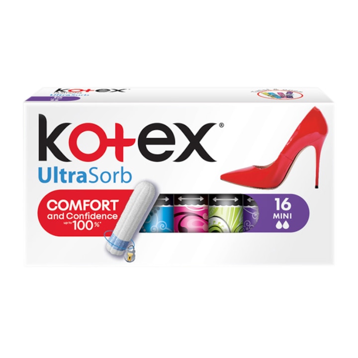 Tampoane Mini UltraSorb, 16 bucati, Kotex