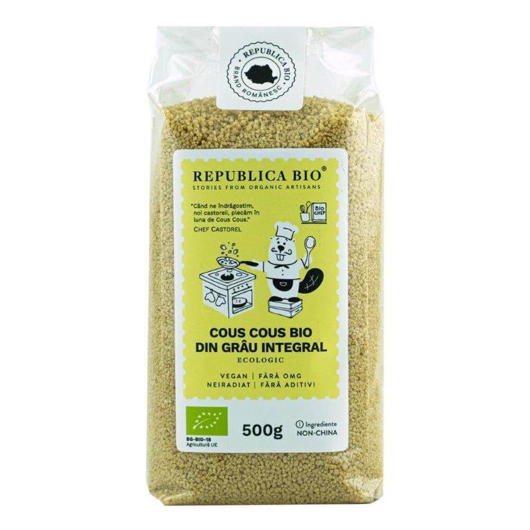 Cous Cous Bio din grau integral, 500 g, Republica Bio