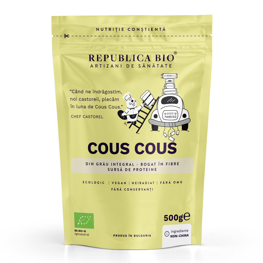 Cous Cous Bio din grau integral, 500 g, Republica Bio